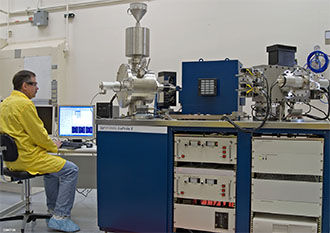 Russ Keller uses the Isoprobe-T for isotopic analysis